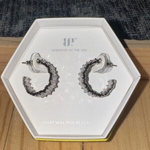 BP Silver Hoop Earrings